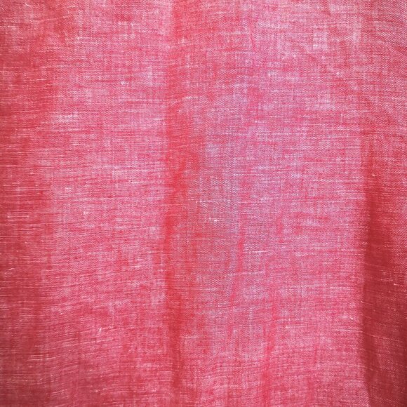 Michael Kors Men's 100% Linen Short Sleeve Button Down Shirt Red Heather Size M - Picture 4 of 4